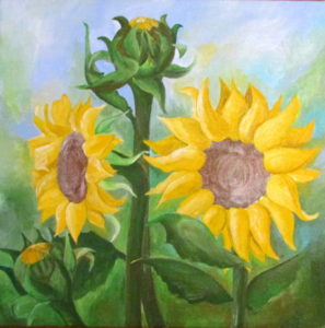 How To Draw Sunflowers - Happy Family Art