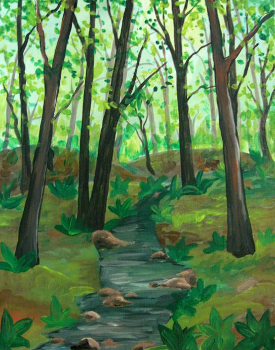 How To Paint A Forest In The Summertime