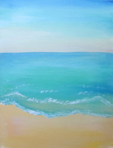 How To Paint a Tropical Beach - Happy Family Art