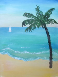 How To Paint a Tropical Beach - Happy Family Art